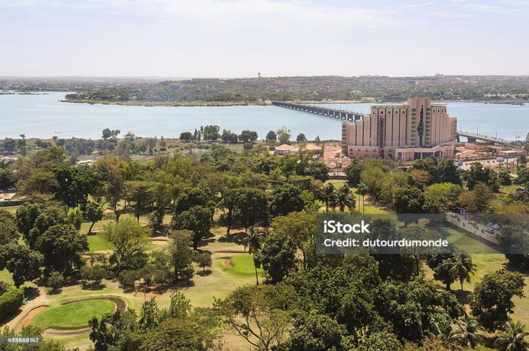 View of Bamako and the Niger River in Mali